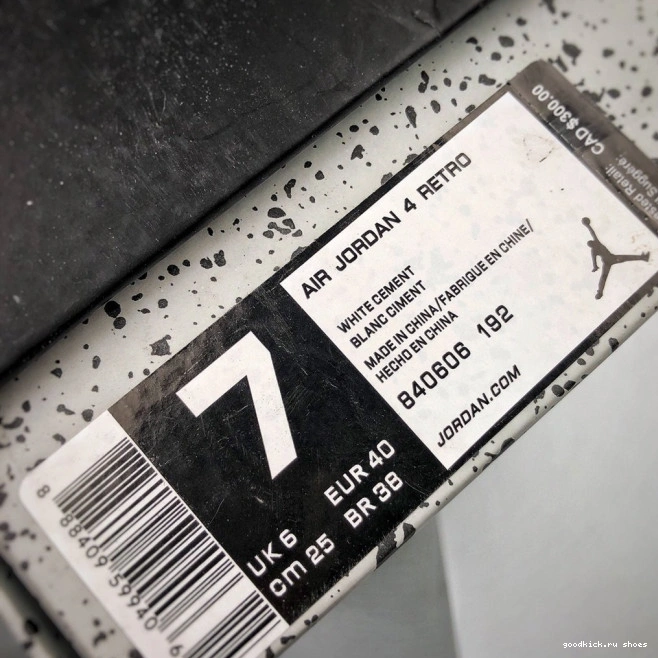 Cement White (nike) Jordan OG 840606-192 Air 4 0801